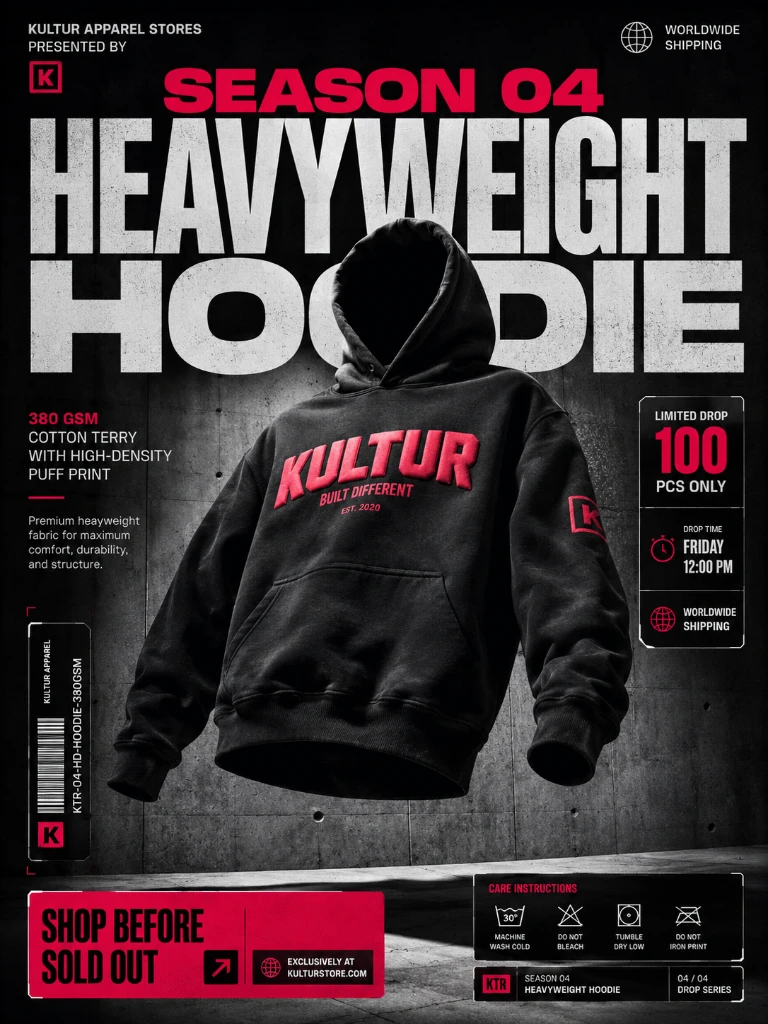Season 04 Heavyweight Hoodie — Limited Drop